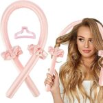Heatless Curling Rod Headband,No Heat Wave Hair Curlers Styling Tools for Long Medium Hair Make Soft And Shiny (Pink)