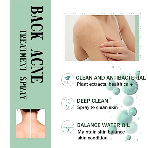 Back Acne Treatment Spray, Lighten Acne Marks Skin Care Spray, Herbaluxy Back Acne, Repair Back Shoulder Acne & Body Acne & Chest Acne & Butt Acn