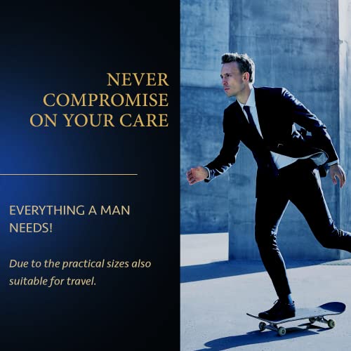 Skin Care Set for Men, Organic Face Cleanser + Face Moisturiser + Mens Eye Cream 3x30ml - Bio Products Formulated for Men for Clean, Hydrated Ski