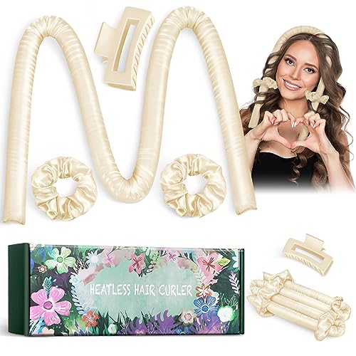 Heatless Curlers headband, High Resilience Sponge Heatless Curls DIY Long Hair Styling Tools, No Heat Silk Curling Ribbon, Heatless Curelrs Suita