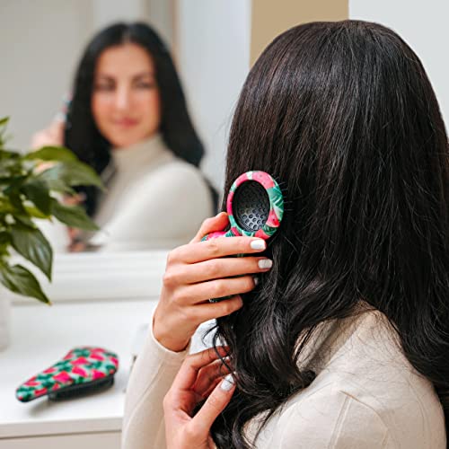 Standelli Professional Hair Care – Watermelon Hair Brush Gift Set for Women and Teenage Girls with a Detangler Hair Brush & a Mini Folding Brush