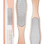 Foot File for Hard Skin Remover - 2-in-1 Professional Footfile and Dry Skin Remover for Feet, Stainless Steel Pedicure Tool by Lily England, Rose