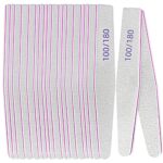 20PCS Rhombus Nail Files Professional for Gel,100/180 Grit Nail File for Poly Nail Extension Gel Emery Board Nail Files Double Sided Coarse Nail