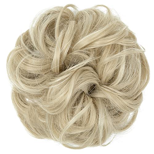 Messy Hair Bun Extensions Curly Wavy Hair Scrunchies for Women Girls Large Synthetic Donut Updo Hair Pieces Hair Chignons