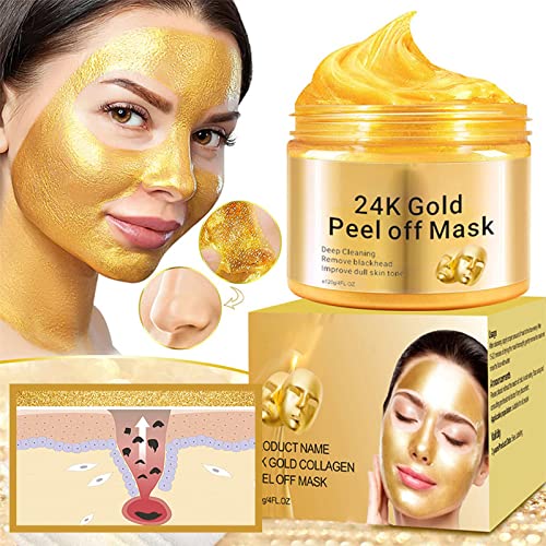 Peel Off Face Masks,Gold Face Peel Anti Wrinkle Anti Aging Facial Mask,Deep Skin Clean Purifying Acne,Reduces Fine Lines & Wrinkles,Skin Care Fac