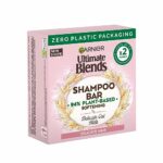 Garnier Ultimate Blends Delicate Oat Softening Shampoo Bar for Sensitive Scalp and Fragile Hair, Clear, 60 g (Pack of 1)