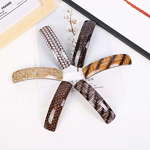 tiopeia 6 Pcs Women Hair Barrettes, Retro Automatic Hair Clip Hair Pins for Fine Hair and Medium Thick Hair(style 1)