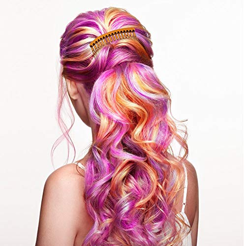 DaricowathX 8 Pieces Hair Combs, 8.5 cm Hair Side Comb Set Slides Tortoise Plain Hair Combs Clear Plain Hair Combs Side Combs Hair Combs(Coffee)