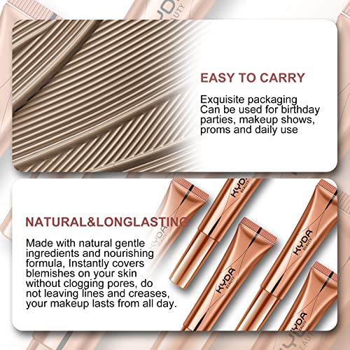 KYDA Contour Beauty Wand, Liquid Face Concealer Contouring Cushion Applicator, High Coverage Natural Matte Finish, Long Lasting Natural&Super Sil