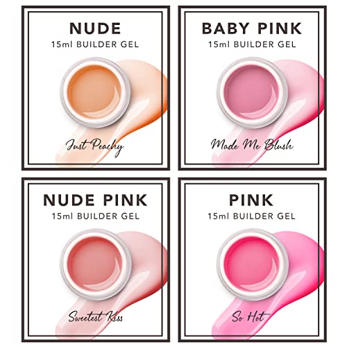 Builder Gel (UK Company) Gel Nail Builder In A Bottle 4 Pack