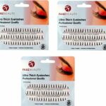Ultra Thick Knotted Individual Cluster Eyelashes False Lashes Fabz Beauty (Pack of 3 - Long 12mm)