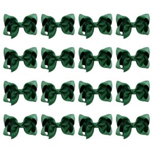 ZOCONE Hair Bows for Girls 16 PCS Bow Hair Clips for School Hair Accessory, Party, Cheerleading, Halloween Christmas Gift Ribbon Hair Bow Clips f