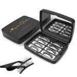 Magnetic Eyelashes Set, 2 Pair Reusable False Eyelashes with Tweezers, 8 pcs 3D individual False Eyelashes Hold without Glue for Women Makeup Nat