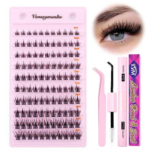Lash Clusters DIY Eyelash Extension 110 Cluster Lashes Natural Look D Curl Individual Lashes Extension Wispy Mega Volume Eyelash Clusters Extensi