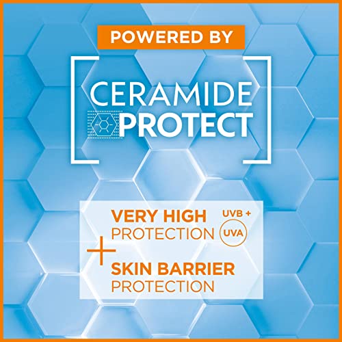 Garnier Ambre Solaire SPF 50+ Sun Protection Serum Face & Body, Non-Sticky, Non-Greasy Fluid Texture, No White Cast, Sensitive Advanced, 125 ml