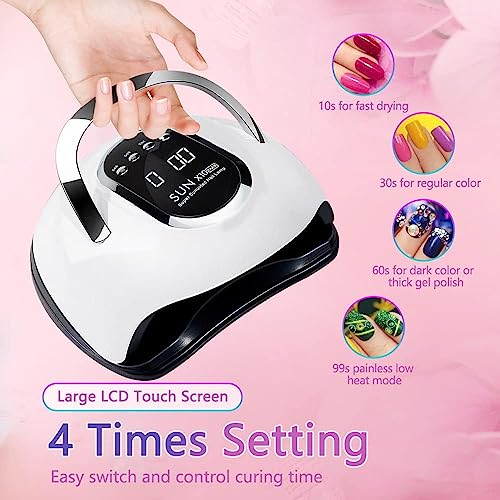 BEENLE UV LED Nail Lamp, 280W Nail Curing Lamps for Home & Salon, Professional Nail Art Tools Led Nail Dryer for Gel Polish with Automatic Sensor