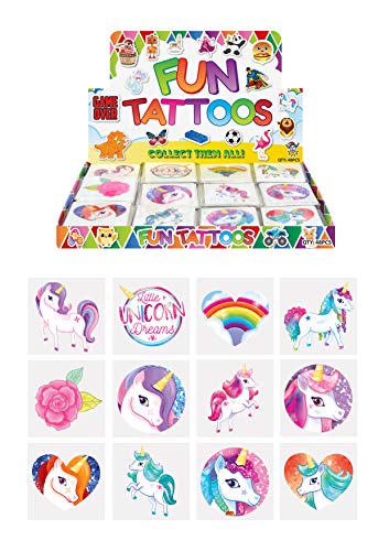 Henbrandt Monsters Temporary Tattoos for Children 24 Assorted Designs Perfect Party Bag Filler & Gift Idea for Children (Pack of 24)