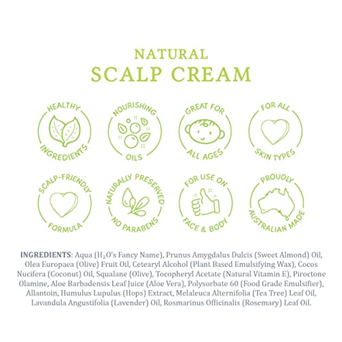 MooGoo Scalp Cream - A natural moisturizing cream to relieve dry skin around the scalp, ears, hairline, eyes & nose - helps soothe red, itchy, cr