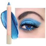 Oulac Shimmer Blue Eyeshadow Stick - Long Lasting Waterproof Eye Shadow Highlighter Stick, Glitter Eyeshadow Pencil for Eye Makeup, Vegan & Cruel