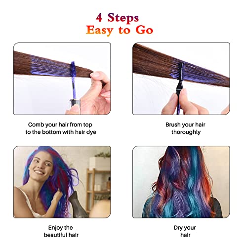 Hair Chalks for Girls, 8 Coloured Hair Dye Temporary, Washable Hair Spray Colour for Kids Men and Woman