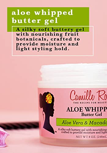 Camille Rose Aloe Whipped Butter Gel 240ml - Crafted to provide moisture and light styling hold. Natural, clean formula. For coily, curly and wav