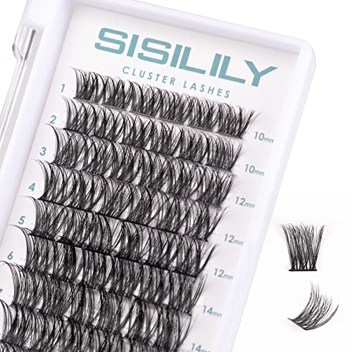 Cluster Lashes SISILILY Individual Lashes 72 Lash Clusters C D Curl Individual Cluster eyelashes DIY Lash Extensions Reusable False Eyelashes 3D