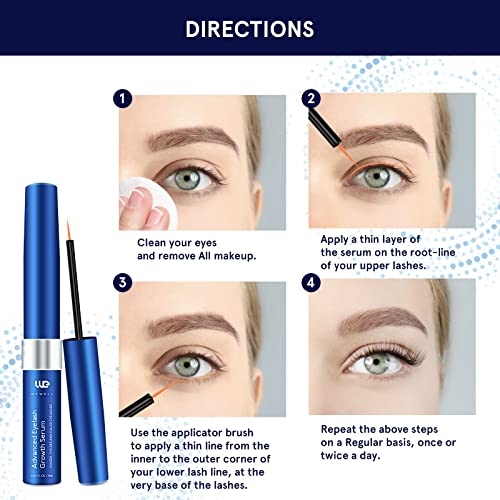 Eyelash Growth Serum, Lash Serum, Eyelash Serum, Eye Lash Serum Growth, Boost Lash Growth Serum, Advanced Formula for Longer, Fuller, and Thicker