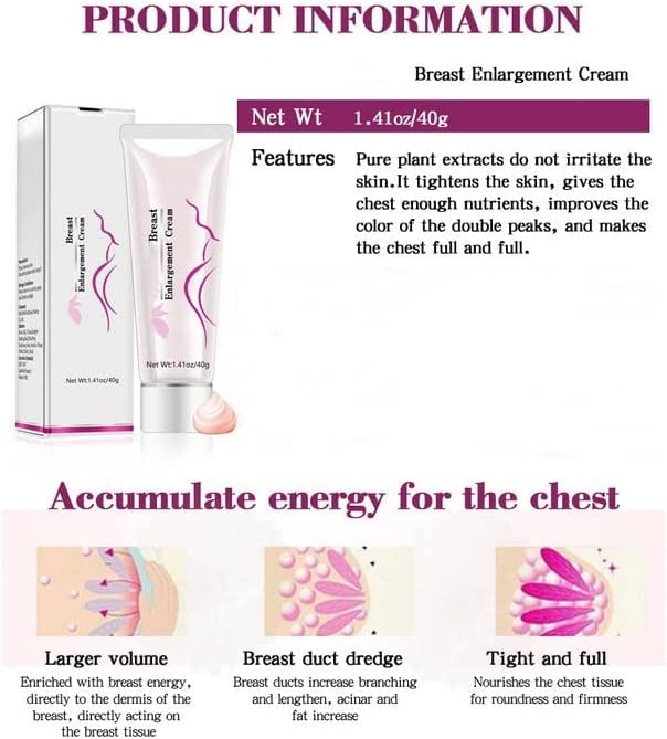 Skincare Breast Enhancer Cream, Breast Enlargement Cream Gifts For Women, Get Magic Big Bust Body to create Larger, Fuller, Firmer and Bigger Boo