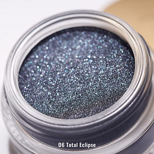 Oulac Shiny Light Blue Cream Eyeshadow, Can Be Used as Highlighter and Eyeshadow, Glitter Eyeshadow with Creamy Texture, Waterproof, Large Capaci