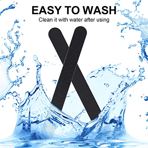 LAMXD 20 PCS Nail Files, Professional Nail Files Double Sided Emery Board, Fingernal Buffing Files Set for Home, 100/180 Grit(Black)