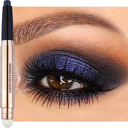 Glitter Eyeshadow Metallic Eye Shadow Stick,Pearl Shimmer Dual-Ended Eyeshadow Eye Brightener Highlighting Pen,High Pigmented,Cruelty Free,Smooth