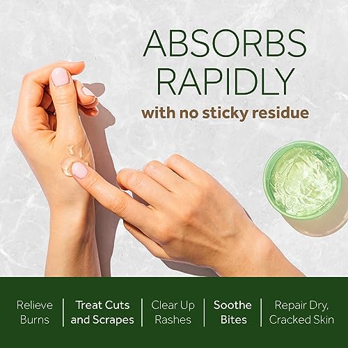 Seven Minerals Organic Aloe Vera Gel with 100% Pure Aloe from Freshly Cut Aloe - NO ACRYLATES & CROSSPOLYMERS, so it absorbs rapidly with No stic