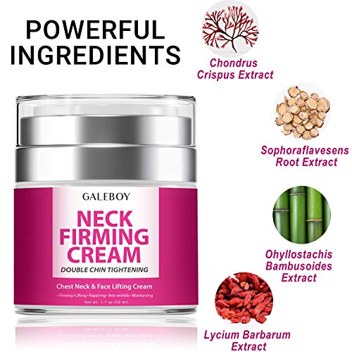 Neck Firming Cream, Anti Aging Moisturizer for Neck & Décolleté , Neck Cream, Double Chin Reducer, Skin Tightening Cream