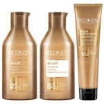 REDKEN | All Soft Hydrating Shampoo, Conditioner 300ml and Moisture Restore Leave In Treatment 150ml for Ultimate Immediate Hydration & Shine