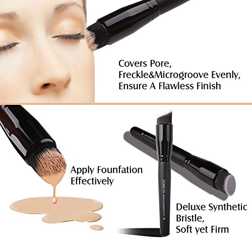 Makeup Brushes Zoreya Makeup Brush Set Premium Foundation Brush Kabuki Brush With Soft and Cruelty-Free Synthetic,for Cosmetics Foundation Concea