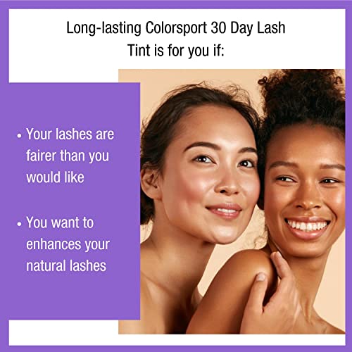 Colorsport London 30 Day Mascara Lash Tint - Volumising Mascara with Semi-Permanent Eyelash Dye, Lasts up to 30 Days with 12 Applications, Black