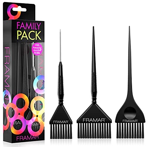 FRAMAR Hair Dye Brush Set – Hair Colour Brush For Hair Bleach Kit, Hair Tint Brush For Hair Lightener, Highlights Hair Dye Kit, Tinting Brush For