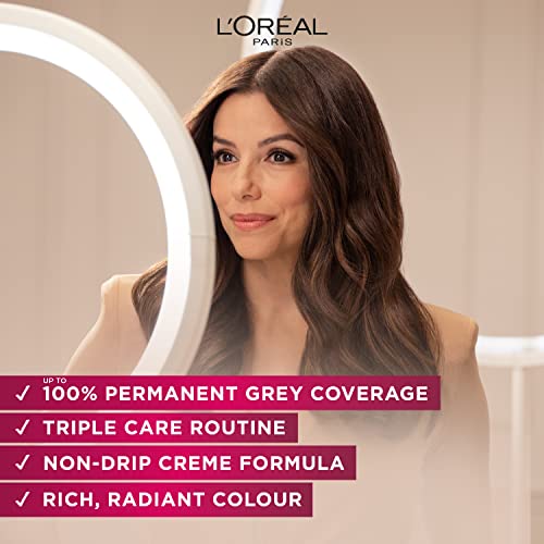 L'Oréal Paris Excellence Crème Permanent Hair Dye, Radiant At-Home Hair Colour with up to 100% Grey Coverage, Pro-Keratin, Up to 8 Weeks of Colou