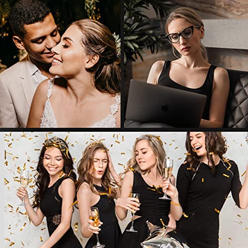 Magnetic Eyelashs Natural Look, Larbois 5 Paires with Eyeliner Kit, Self Adhesive&Reusable Fluffy Fake Eyelashes Set and Waterproof&Long Lasting