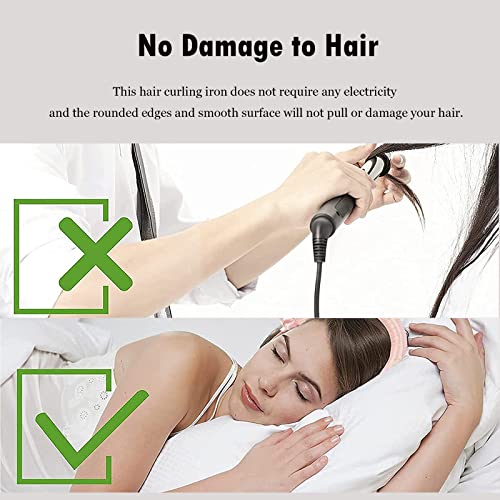 Heatless Curling Rod Headband, Silky Heatless Hair Curler with Hairpin, No Heat Wave Styling Tools for Long Medium Hair(Pink)