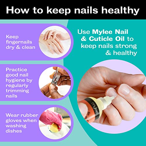 Mylee Sweet Almond Nail & Cuticle Oil 50ml, – Deeply Hydrating & Nourishing Cuticle Conditioner Oil, Non-Greasy Formula and Leaves No Sticky Resi