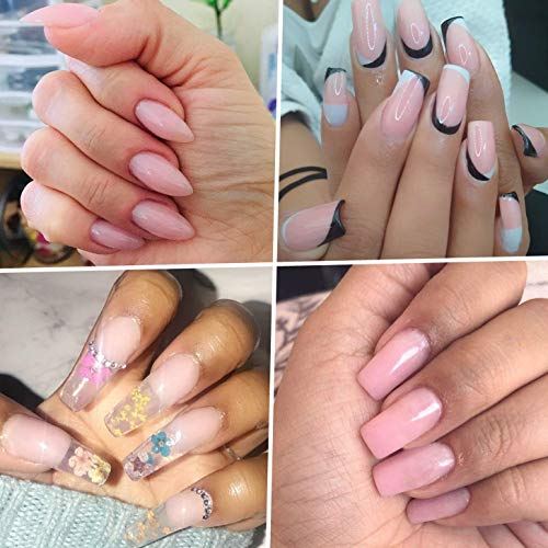 Makartt Poly Nail Gel, Nail Extension Gel 50ML, Builder Gel Nail Extension White Pink Clear Rosy for Technician Starter DIY Salon (Natural Pink)