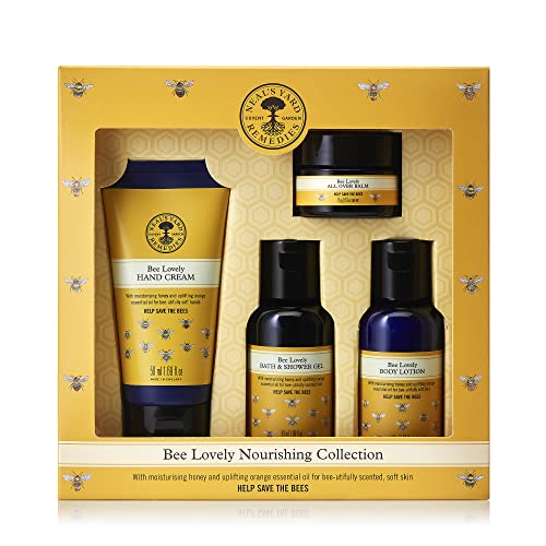 Neal's Yard Remedies | Bee Lovely Nourishing Collection | Set of Hand Cream, Shower Gel, Body Lotion & All Over Balm | Gifts for Women | Pack of