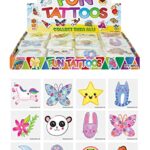 Henbrandt 24 x Cute Temporary Tattoos Children's Birthday Loot Party Bag Filler