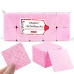 EBANKU 1000 PCS Pink Lint Free Wipes for Nails Nail Lash Glue Wipes, Wipes for Eyelash Extensions Supplies Non-Woven Fabric Eyelash Glue Wipes Pa