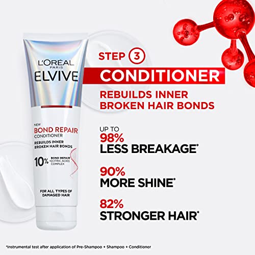 Elvive Bond Repair Conditioner by L'Oreal Paris, for Damaged Hair, for Deep Repair, Bonding Hair Care, 150ml