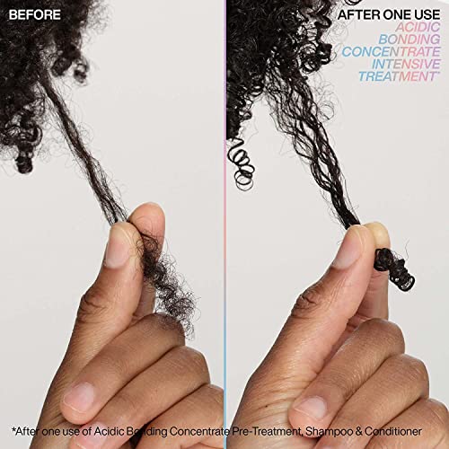 REDKEN Acidic Bonding Concentrate, Shampoo 300 ml, Conditioner 300 ml & Leave In Treatment 150 ml Set, Repairs & Protects Colour-Treated Hair, Tr