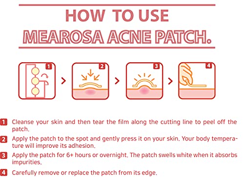 MEAROSA Beauty Spot Pimple Patch 105 dots - VEGAN, Cruelty-Free, Absorbing cover, Hydrocolloid Blemish Spot Patch Beauty Spot Patch Three Size