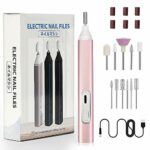 Nail Drill，Electric Nail File Drill Portable Pedicure Tools 20000rpm Nail Polish Machine Kit For Acrylics, Gels Nails (Pink)