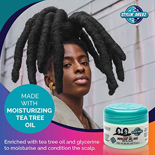 Stylin' Dredz Moulding Strong Maximum Hold Gel Wax with Tea Tree Oil Hair Care for Dreadlocks 250 ml